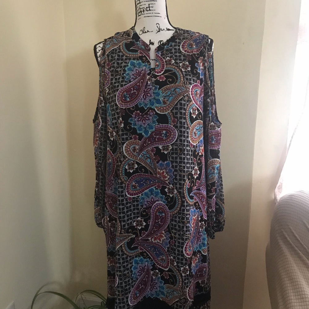 Nicole Miller Cold Shoulder Dress Size 12